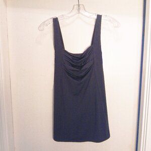 Calvin Klein Black Ruched Tank Skirted Swimdress Super Cute NWOT Sz 4